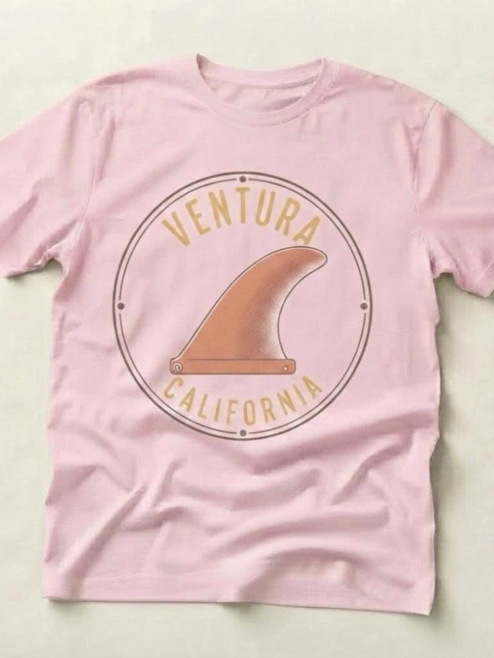 Vintage Style Retro Badge Surfboard Fin Shirt